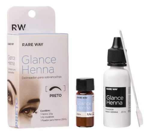Henna para Sobrancelha Glance Rareway 3,5g + Fixador - 7 Cores