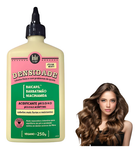 Lola Densidade Acidificante 250g - Vegano para Reparação Capilar