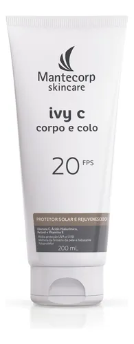 Protetor Solar e Sérum Ivy C Mantecorp 200ml FPS 20 - Rejuvenescedor