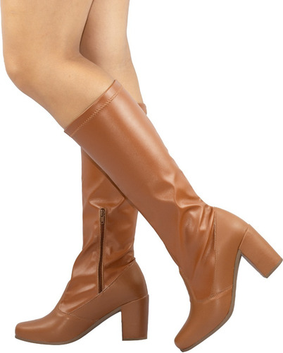 Bota Montaria Feminina Lumiss - Cano Longo Stretch com Salto 8cm