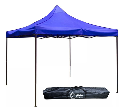 Tenda Gazebo Dobrável Impermeável 3x3m | Proteção UV e Ajustável - Azul