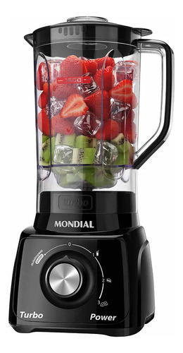 Liquidificador Mondial Turbo Power L-99-FB 550W | 2,2L com Filtro - 127V