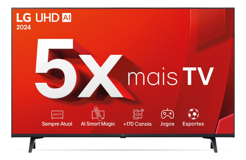 Smart TV LG 43” 4K UHD – Modelo 43UT8000 com HDMI, Wi-Fi e Apps