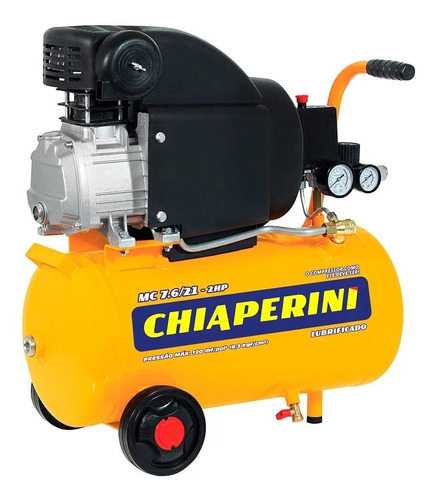 Compressor de Ar Portátil Chiaperini 21L 2HP | Potência e Versatilidade - 220V