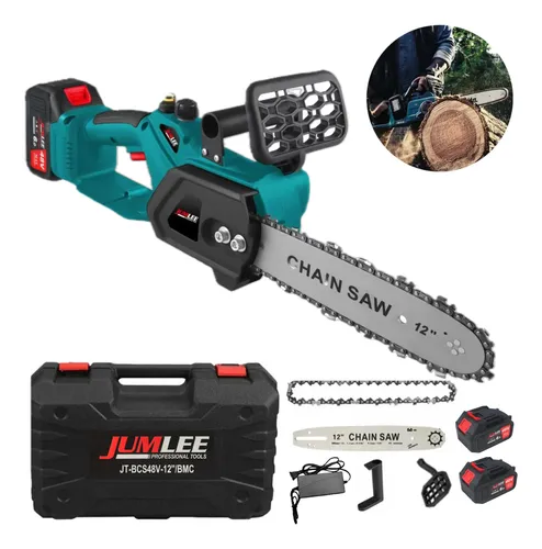 Motosserra Elétrica Jumlee 1200W 48V – Sabre 12" para Jardinagem e Corte