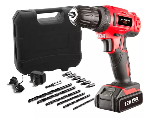 Parafusadeira e Furadeira Sem Fio 12V Bivolt FPF-06M | Bateria de Lítio, Maleta e Acessórios