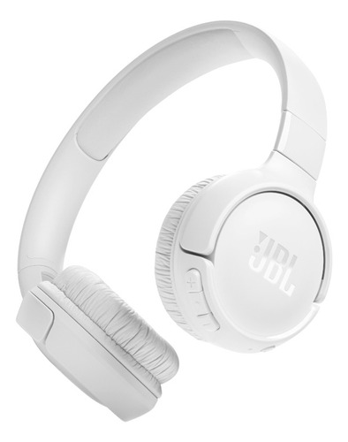 Fone de Ouvido JBL Tune 520BT Branco – Bluetooth 5.3, Dobrável, Bateria 57h e Graves JBL Pure Bass
