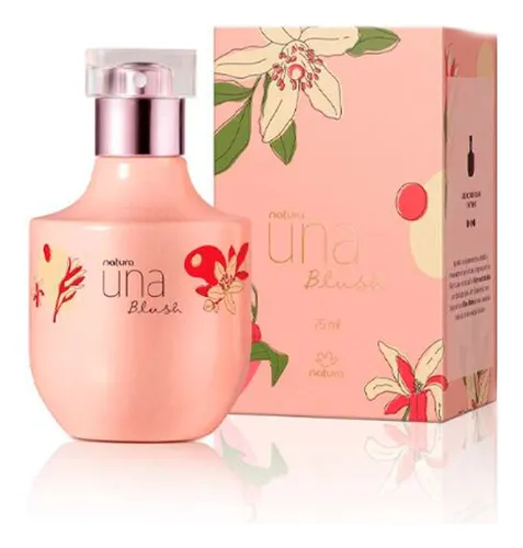 Perfume Una Blush Natura Deo Parfum Feminino 75ml | Floral Adocicado, Vegano e Sofisticado