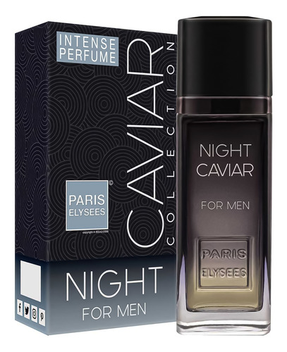Perfume Paris Elysees Caviar Night Eau de Toilette 100ml - Aromático Intenso | Para Noites